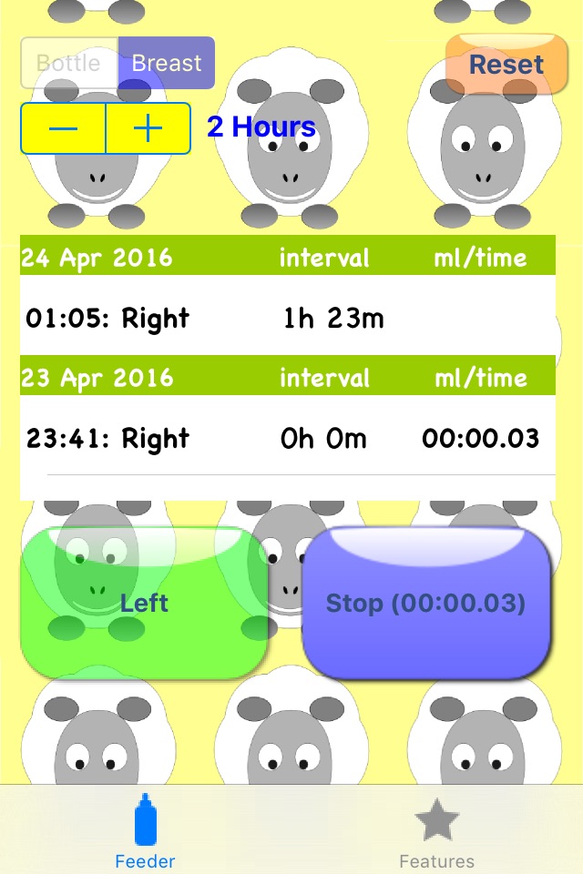 Baby Feeder - Bottle feed and breast feeding screenshot 2