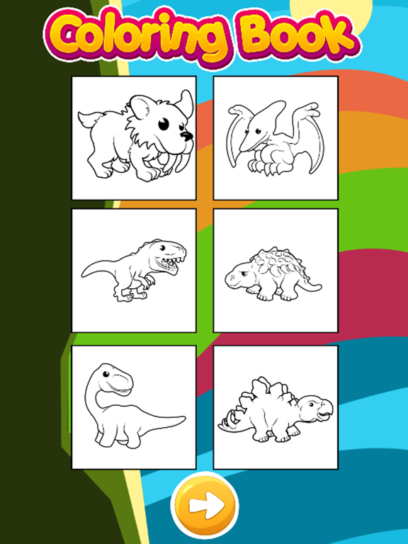 Little Dinosaur Coloring Pages Kids Painting Games iPad screenshot