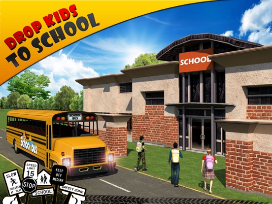 Schoolbus Driver 3D SIM iPad screenshot 4 - Games app