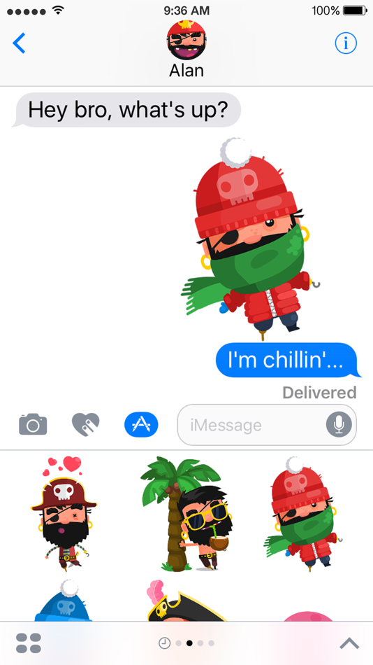 #2. Pirate Kings Stickers for Apple iMessage (iOS) By: Playtika LTD
