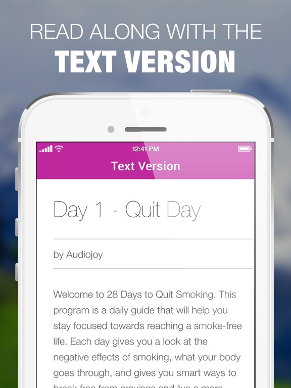 Quit Smoking in 28 Days Audio Program iPad screenshot 5 - Health & Fitness app