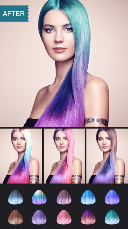 Hair Color Dye -Switch Hairstyles Wig Photo Makeup
