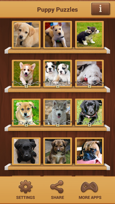Screenshot #1 pour Chiots Mignons Jeux De Puzzle - Jeu De Casse-tête