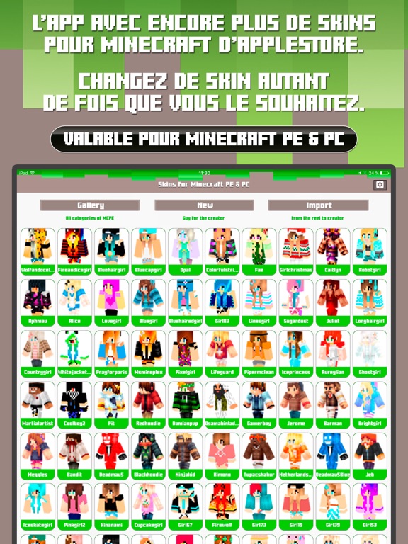 Screenshot #4 pour Skins for Minecraft PE & PC - Free Skins