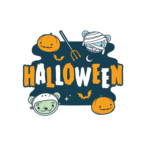 Halloween with Bear Astronaut - Stickers icon