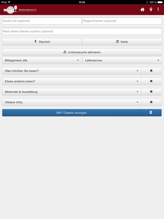 Screenshot #4 pour Restaurant Finder CH