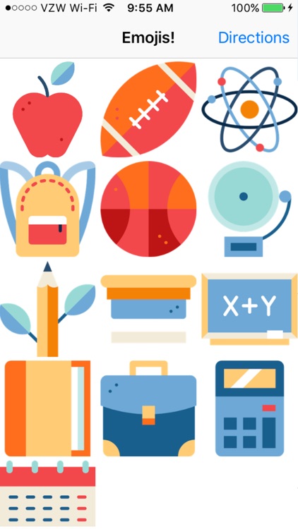School Emoji Stickers For Text Messages