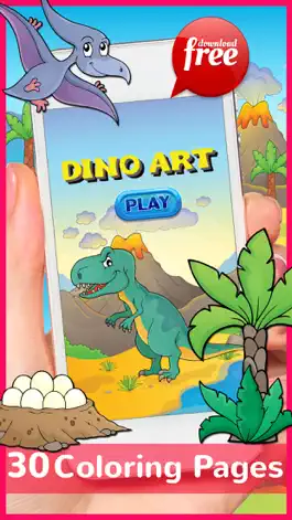 Game screenshot DinoArt Dinosaurs Coloring Book For Kids & Toddler mod apk