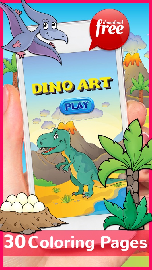 DinoArt Dinosaurs Coloring Book For Kids & Toddler - 1.0 - (iOS)