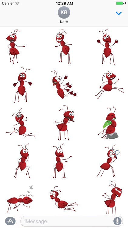 Super hot Ants emoticons for iMessage