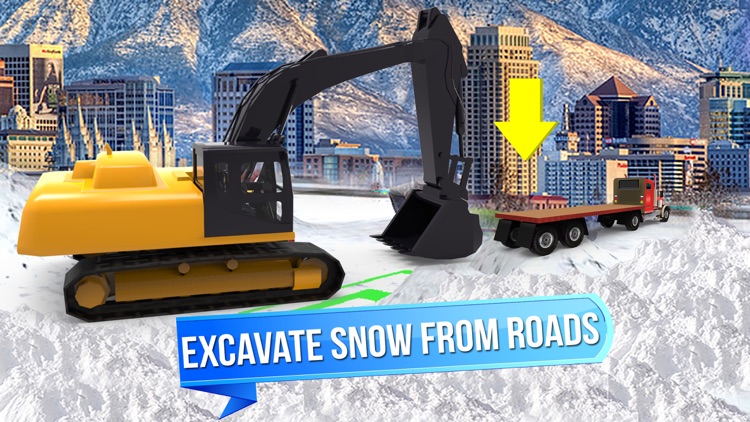 Snow Rescue Excavator 3D - City Crane Driver