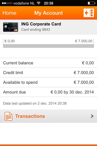 ING Corporate Card App screenshot 2