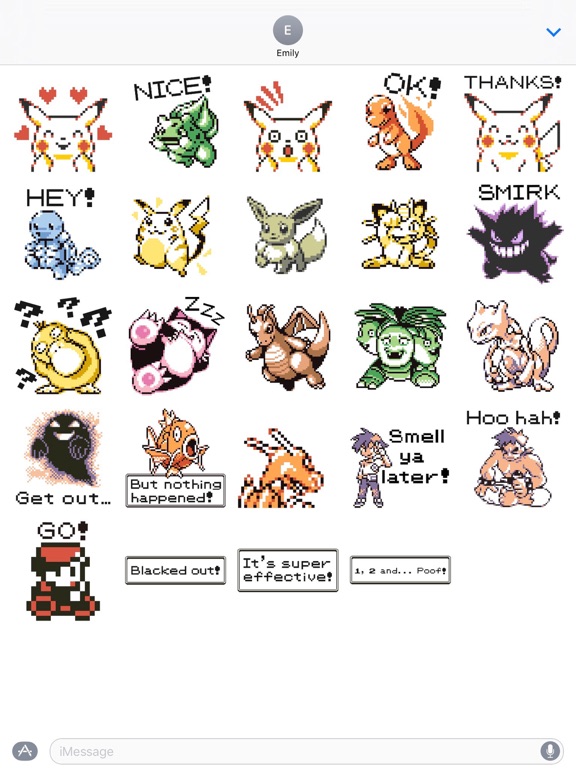 Screenshot #5 pour Pokémon Pixel Art, Part 1: English Sticker Pack