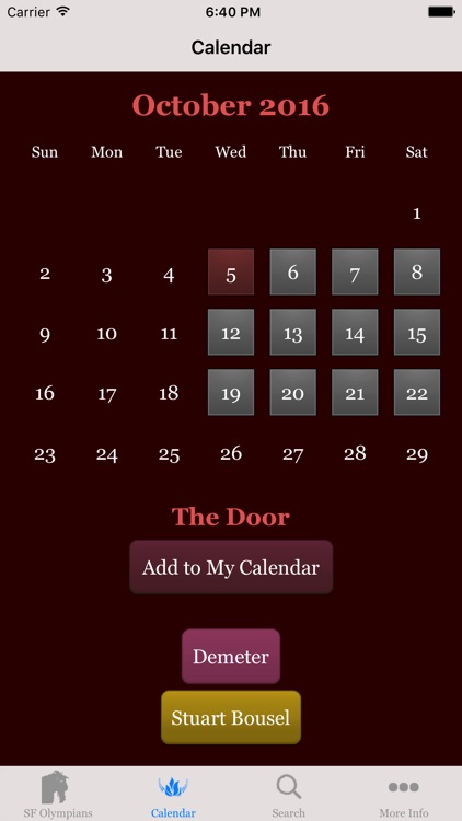 San Francisco Olympians VII: Harvest of Mysteries