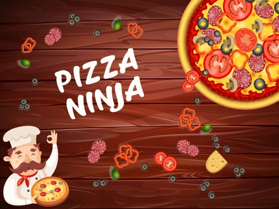 Pizza Ninja - Be Ninja & Cut pizza top free games iPad screenshot