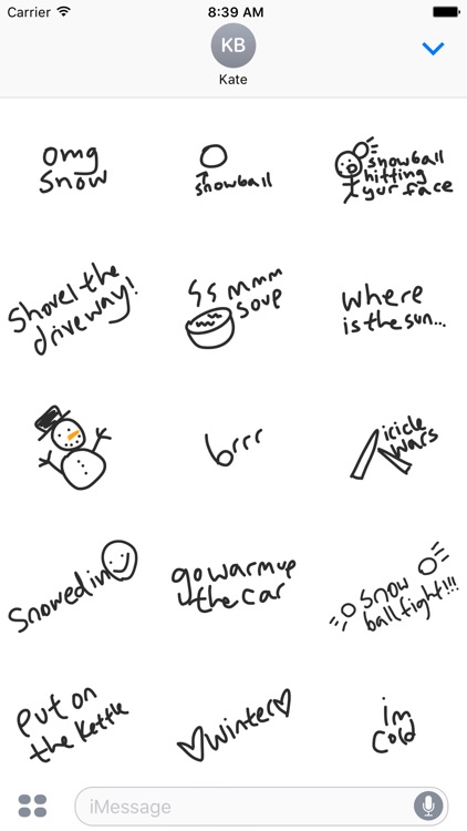 Winter snow sticker pack - stickers for iMessage