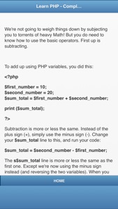 Learn PHP Programming Free screenshot #2 for iPhone