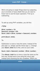 Learn PHP Programming Free screenshot #2 for iPhone