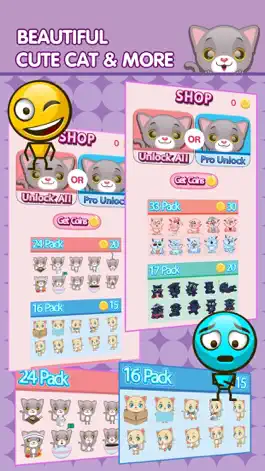 Game screenshot Smily Cat Emoji Me Meaning Sending Blue Keyboard apk