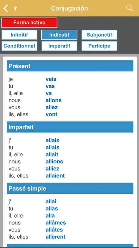 Dictionnaire Français-Espagnol screenshot 5 of 5