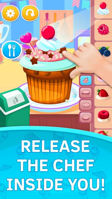 Cupcake Kids Food Games. Premium screenshot 2