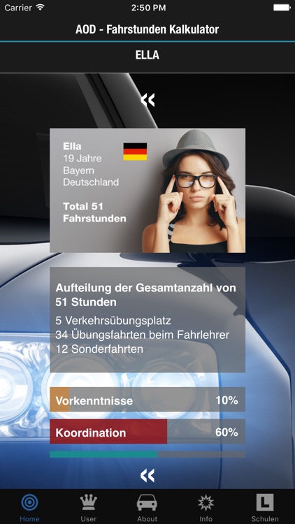 Fahrstunden Kalkulator screenshot-3