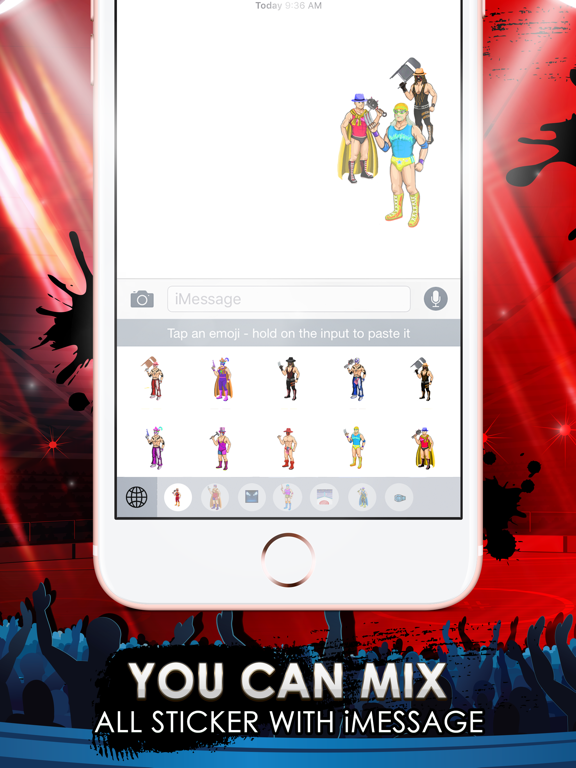 Screenshot #6 pour Wrestlers Emoji Stickers Keyboard Themes ChatStick