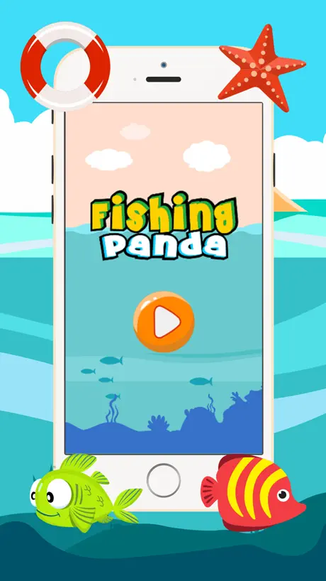 Panda fiske spel för barn i åldern 2-5