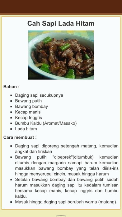 Screenshot #3 pour Resep Daging Indonesia
