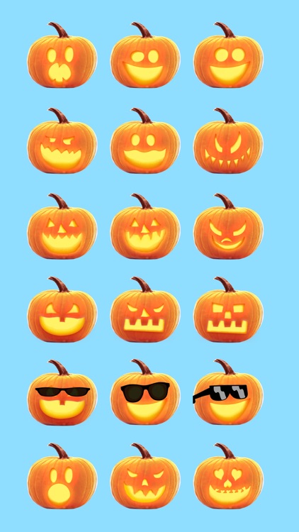 Jack-o-Lantern Halloween Pumpkin Sticker Pack