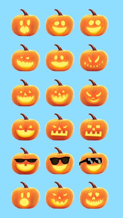 Jack-o-Lantern Halloween Pumpkin Sticker Pack