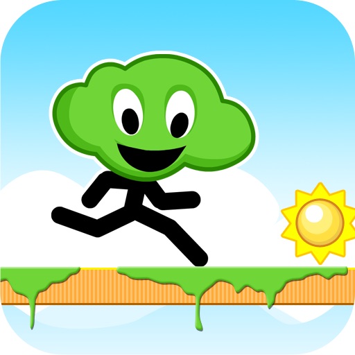 Green Cloud Runner - Free icon