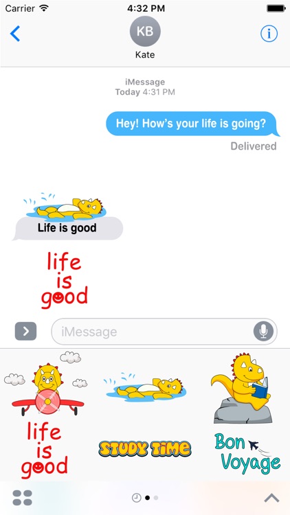 Macho Dino Stickers pack for iMessage