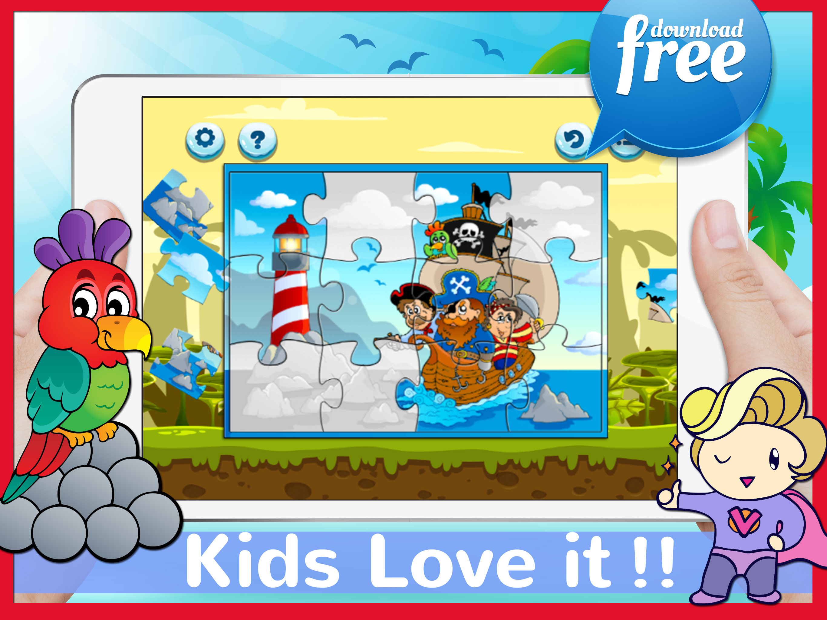 Pirate & Friend Jigsaw Puzzles For Kids & Toddlers screenshot 10