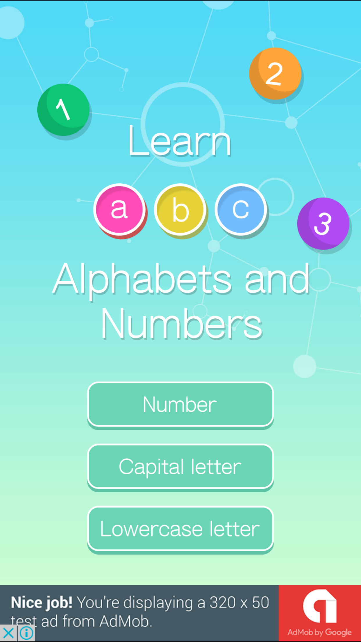Learn ABC 123 Alphabets and Numbers screenshot 3