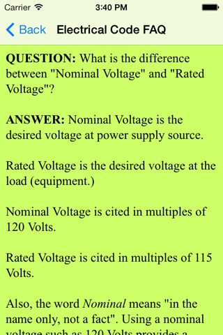 Electrical Code Frequently Asked Questions screenshot 3
