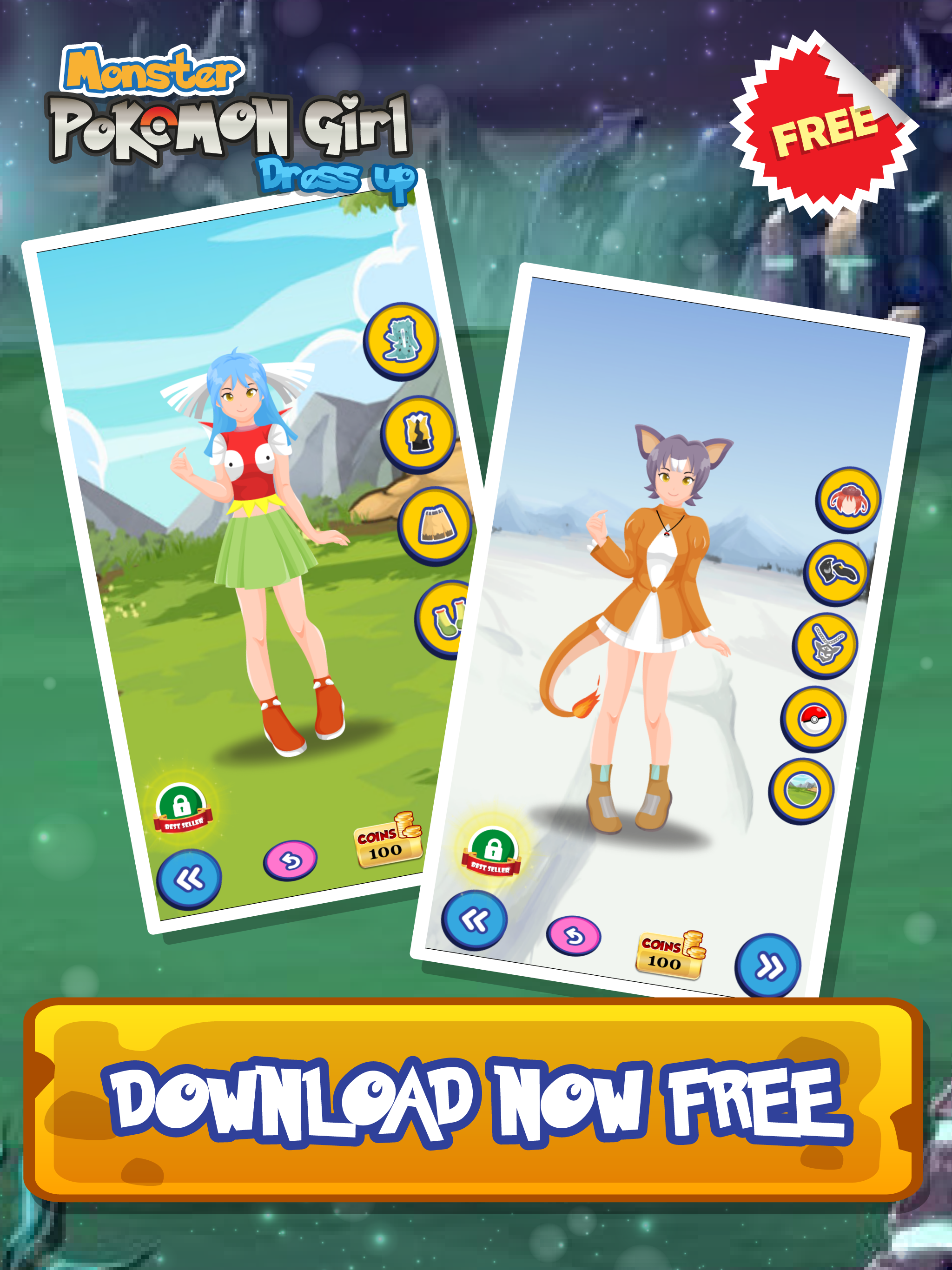 Princess Monster Girl-DressUp Game Pokemon Edition