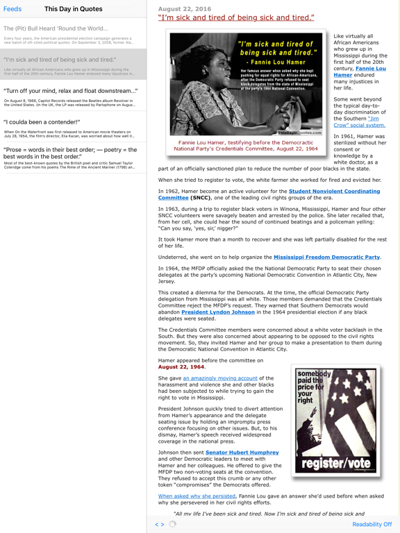 Screenshot #2 for Quote of the Day - Famous, Inspiring, and Memorable Quotes Every Day!