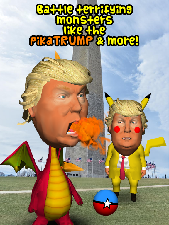 TRUMP-yman GO! Bounce balls at him in augmented reality! iPad screenshot 1 - Games app