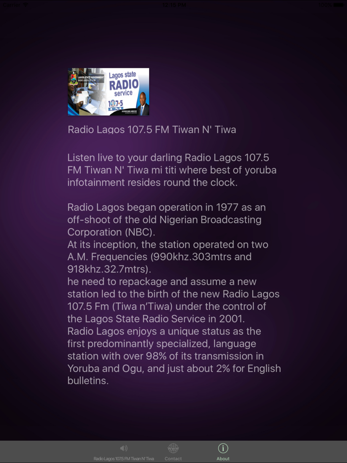 Radio Lagos 107.5 FM Tiwan N Tiwa