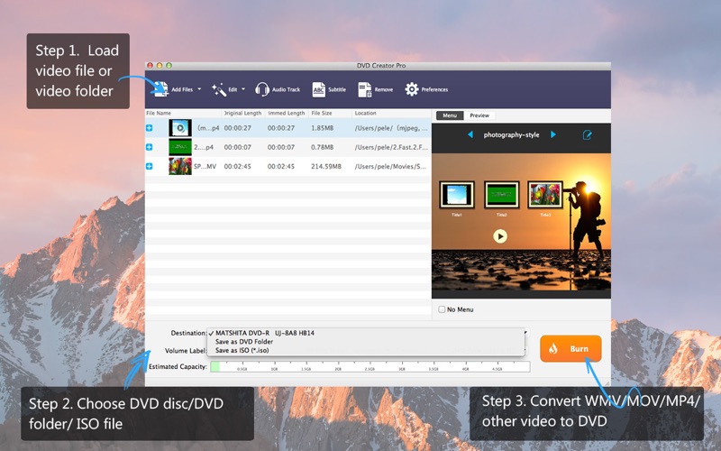 Screenshot #1 for DVD Creator Pro - Video to DVD