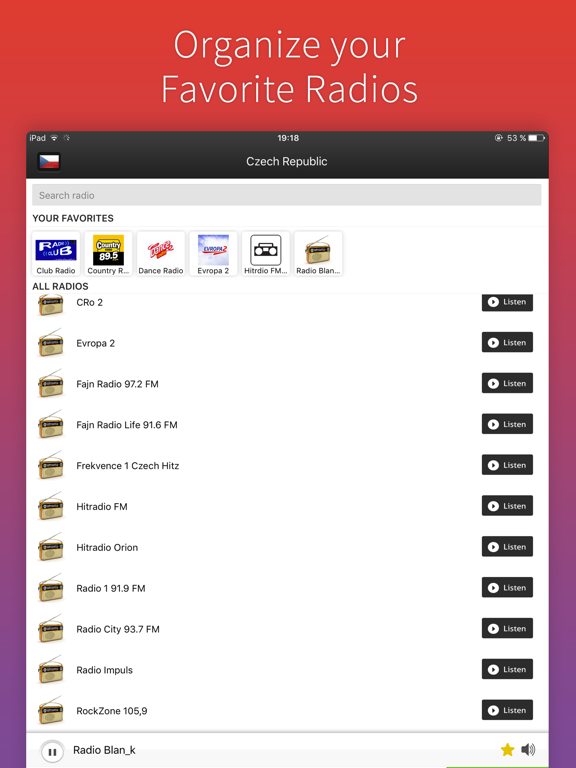 Screenshot #5 pour Radio Czech Republic - Radios CZ FREE -