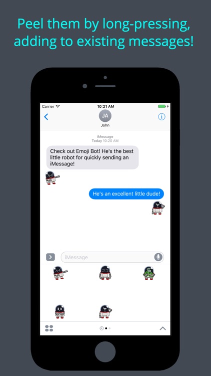 Emoji Bot - Animated Robot Stickers for iMessage screenshot-3