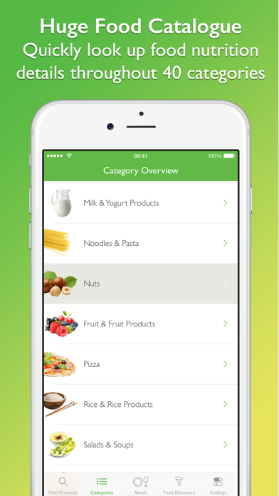 CalorieGuide Food Nutrition Facts Calculator for Fresh Produce & Healthy Diet Living Screenshot