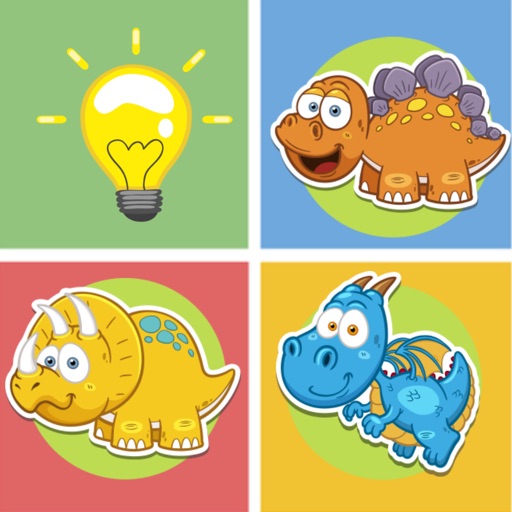 Dinosaur animals matching remember game preschool Icon