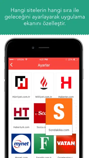 Screenshot von Manşetler auf dem iPhone 2