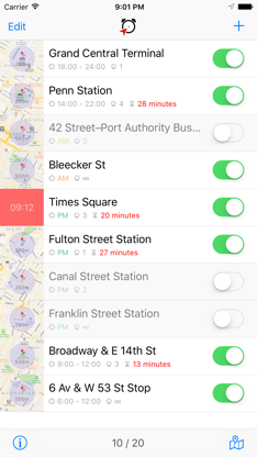 iGeoAlarmFree - Battery Friendly Location Alarm screenshot 1