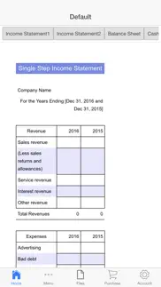 financial statements iphone screenshot 1