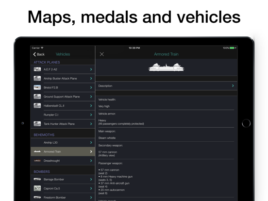 Pocket Wiki for Battlefield 1 iPad screenshot 4 - Reference app