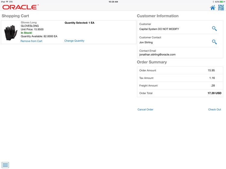 Order Entry Tablet for JDE E1